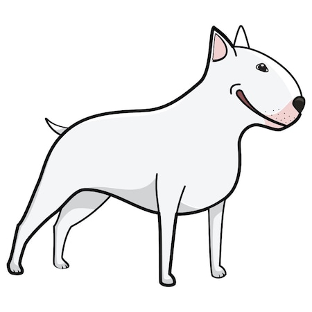 Signmission Miniature Bull Terrier Dog Decal, Dog Lover Decor Vinyl Sticker D-12-Miniature Bull Terrier
